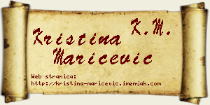 Kristina Marićević vizit kartica